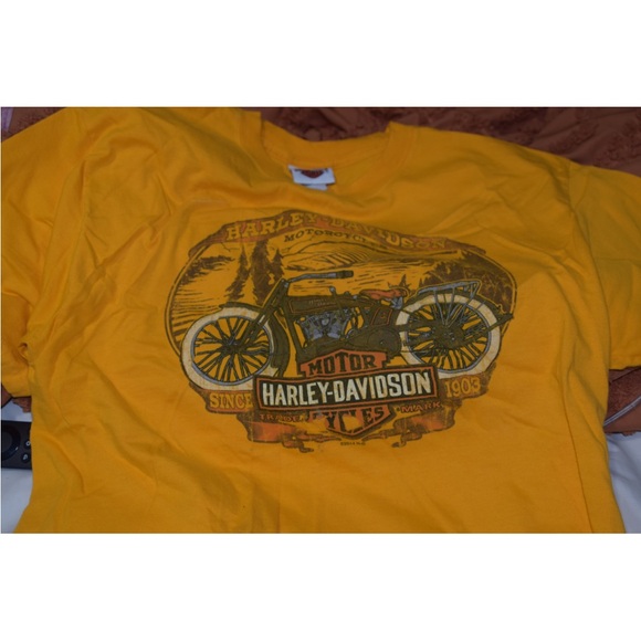 Harley-Davidson Tops - Kuwait Harley-Davidson Golden Motorcycle Tee